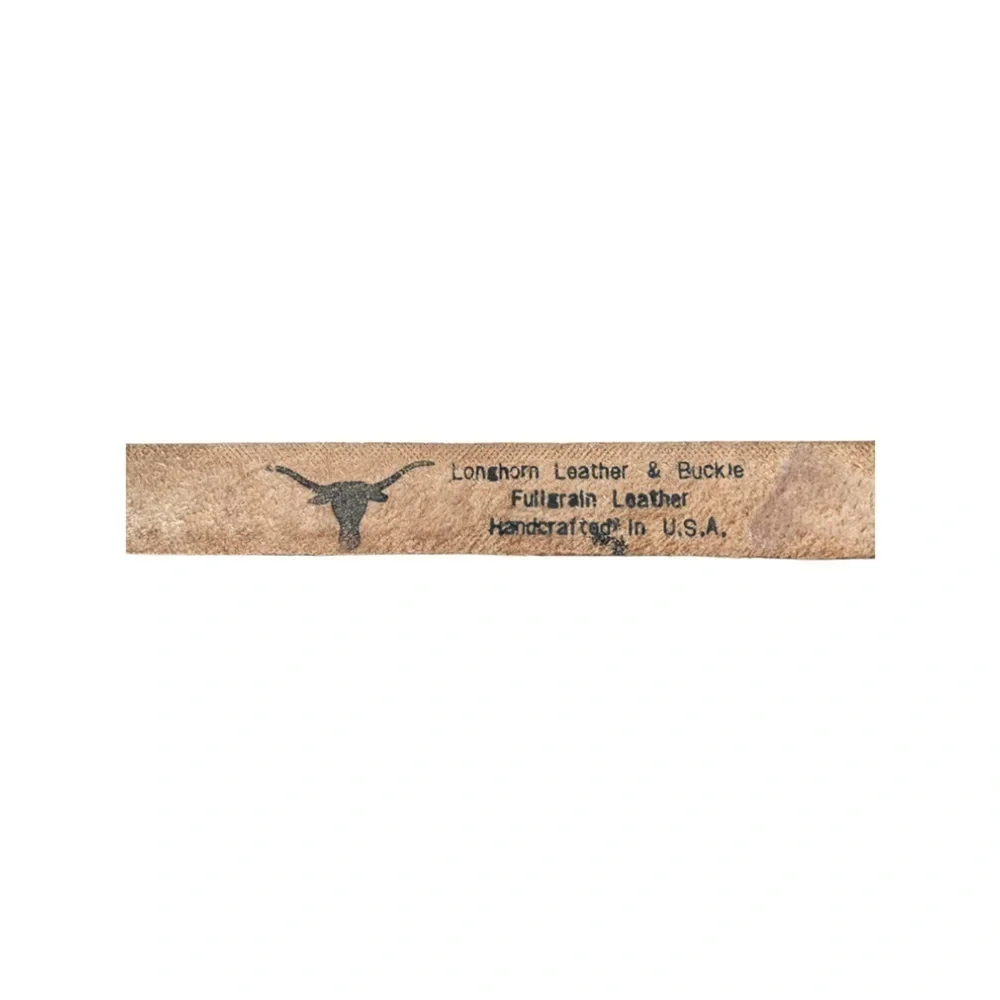 LONGHORN Leather & Buckle Ethan Tooled Belt Brown w/Silver Buckle Youth Size 28.